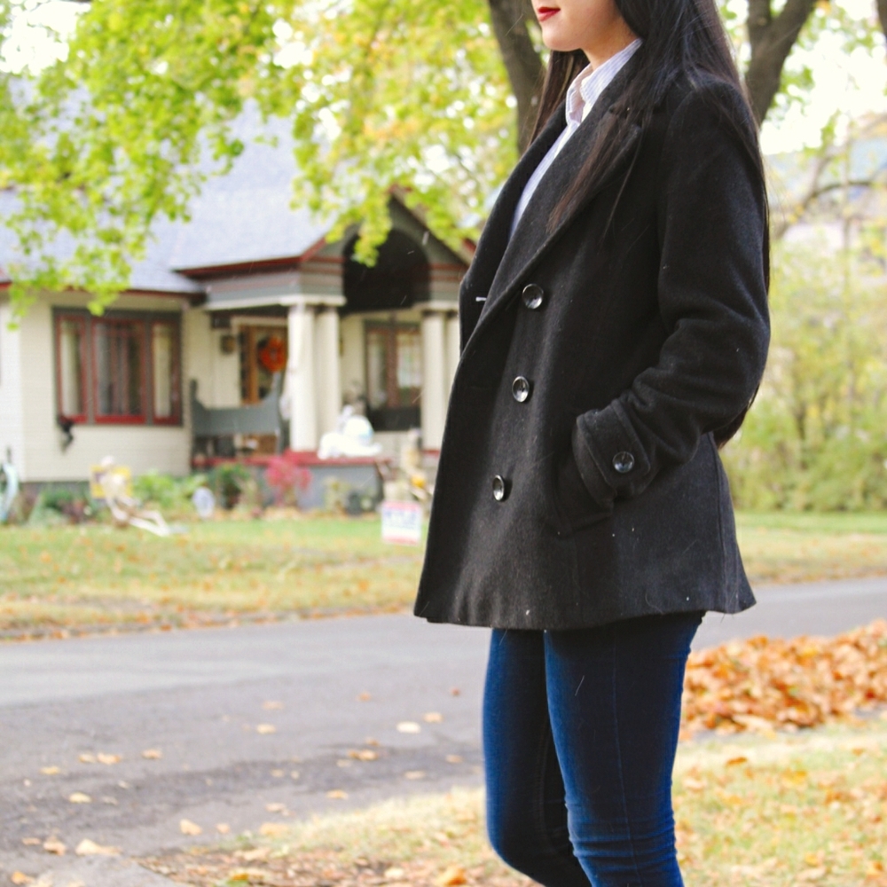 Lands End Womens Pea Coat